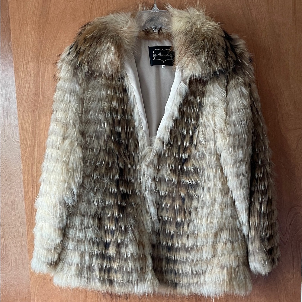 Avanti Cream and Brown Teddy Jacket